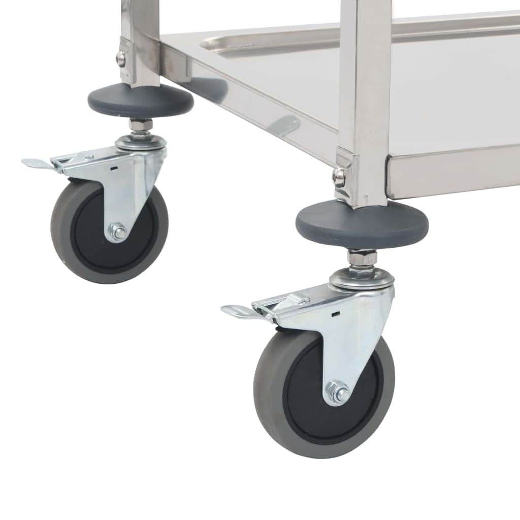 3-Tier Kitchen Trolley Stainless Steel