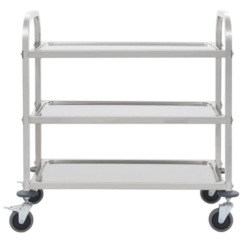 3-Tier Kitchen Trolley Stainless Steel