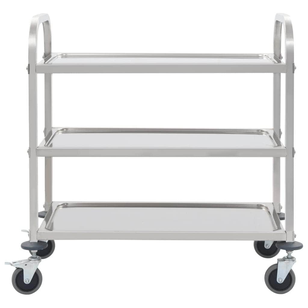 3-Tier Kitchen  Trolley Stainless Steel