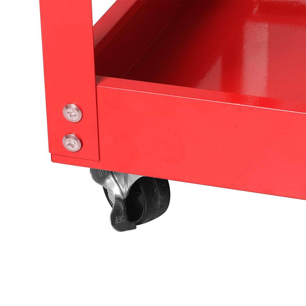 3-Tier Tool Cart Trolley Red
