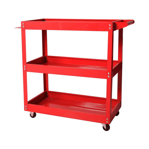 3-Tier Tool Cart Trolley Red
