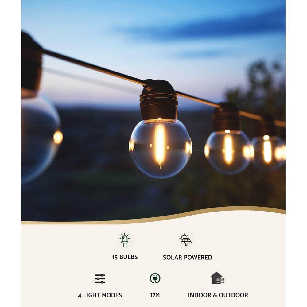 30 LED Solar Festoon Lights for Outdoor Christmas Delight