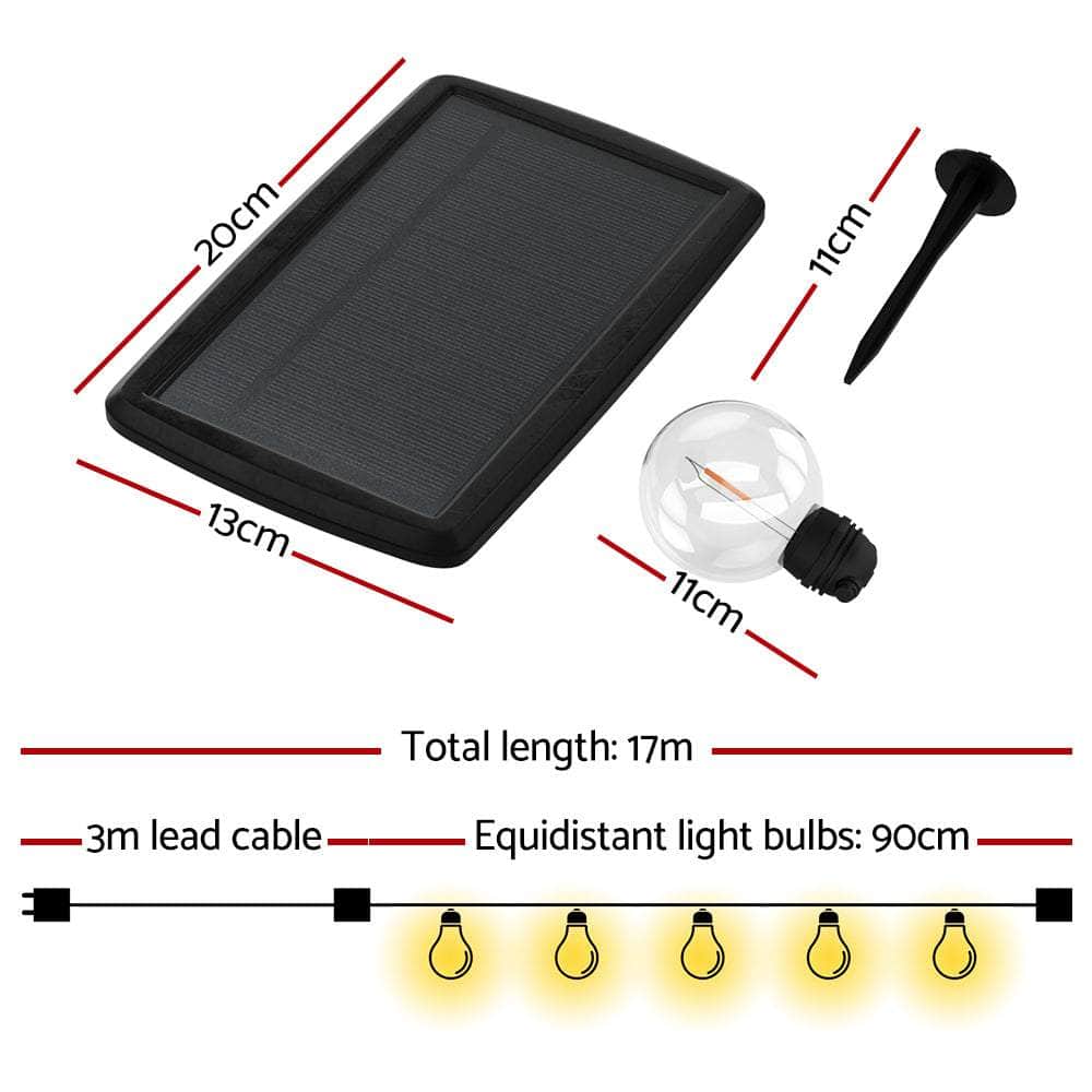 30 LED Solar Festoon Lights for Outdoor Christmas Delight