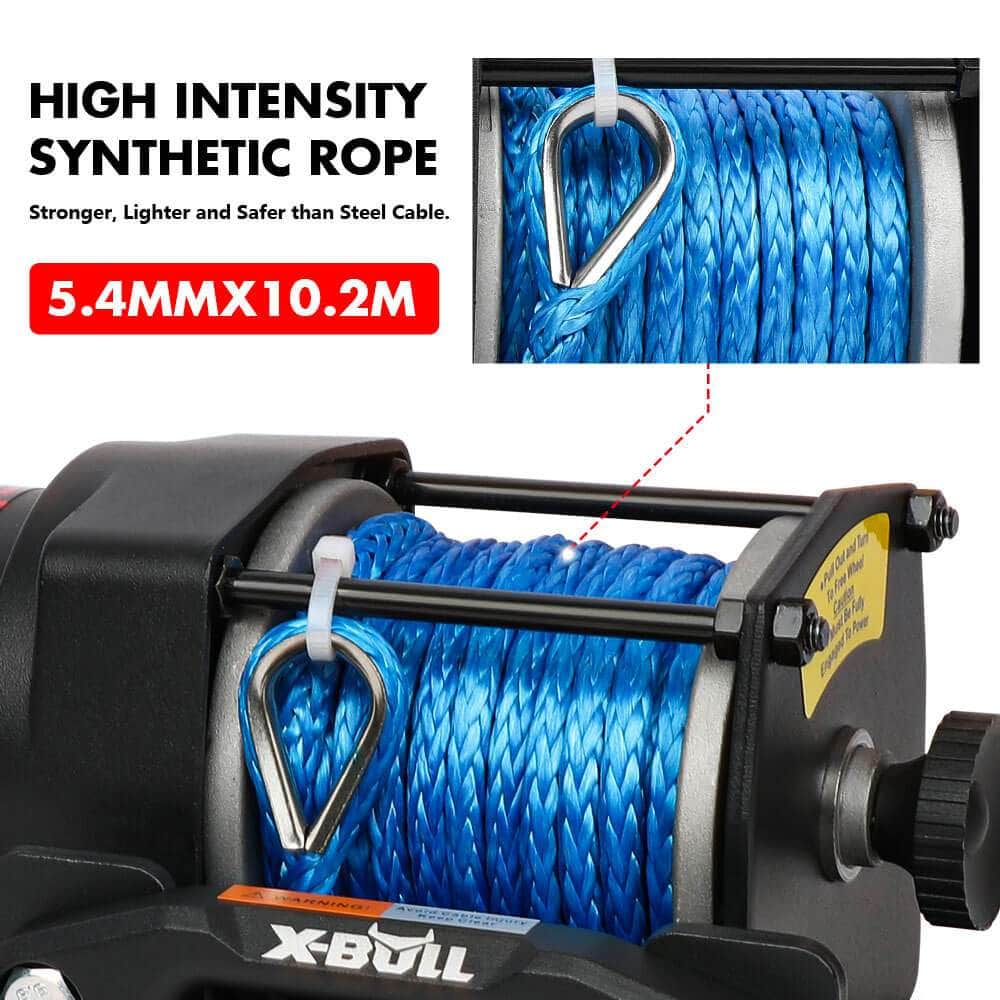 3000Lb 12V Electric Winch Boat & Atv Synthetic Rope