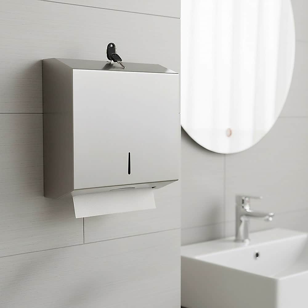 304 Stainless Steel Hand Paper Towel Dispenser Holder Toilet Heavy Duty