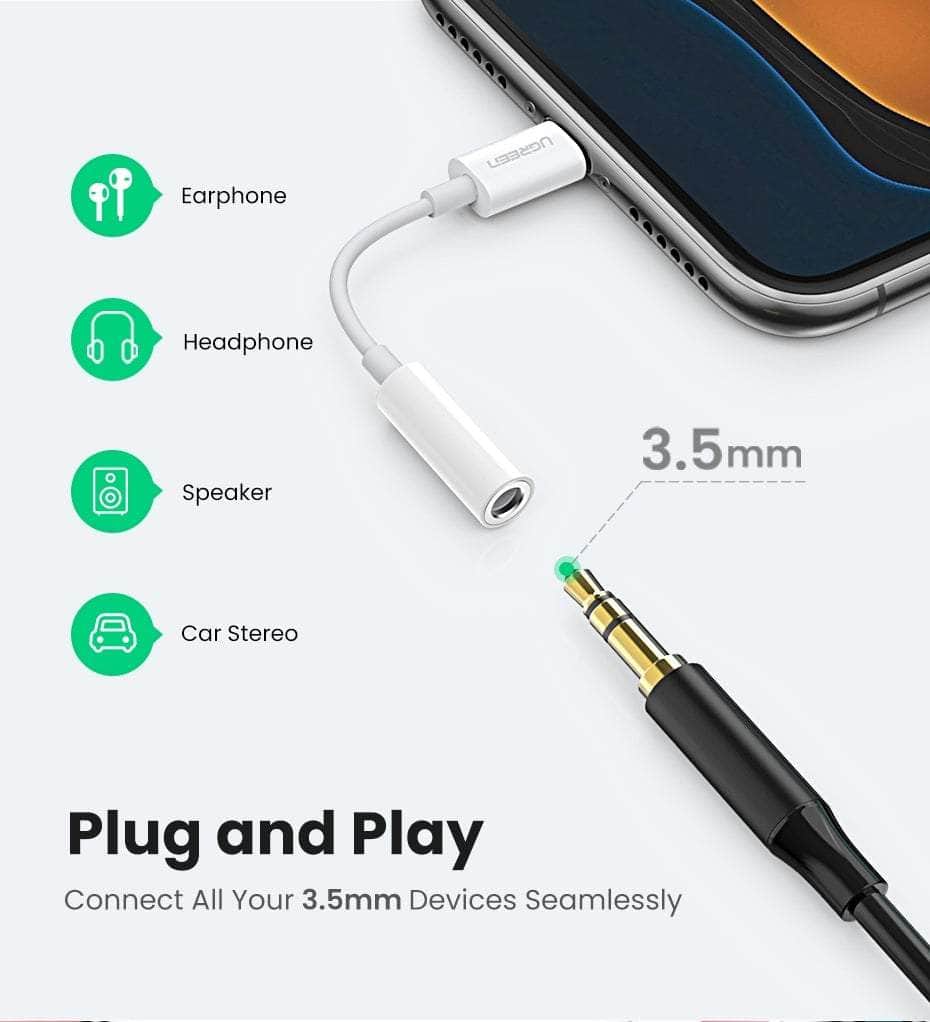 30759 Iphone 8-Pin To 3.5Mm Headphone Adapter