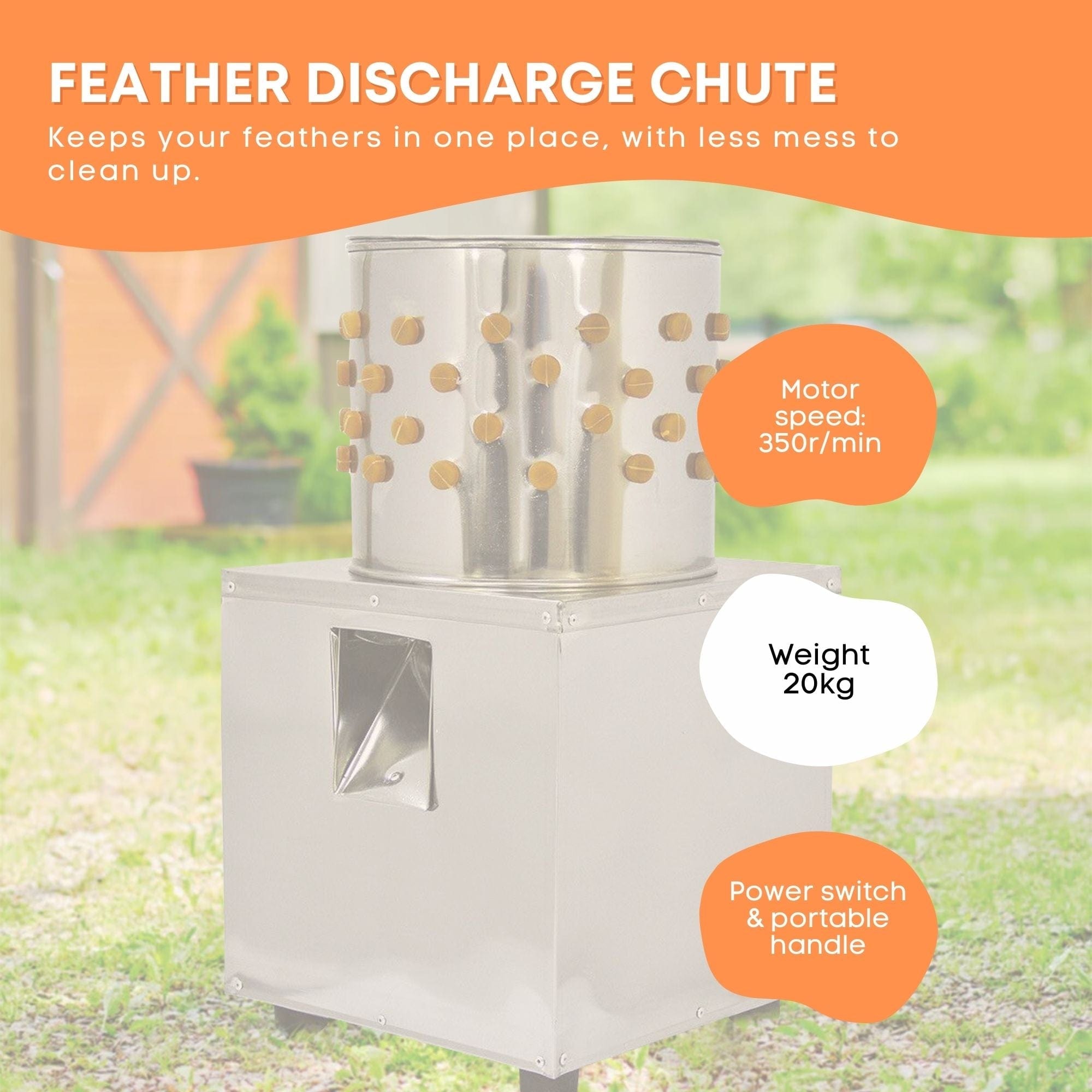 30cm Bird Feather Plucker Machine - Electric Automatic Quail Pigeon

 case_testing