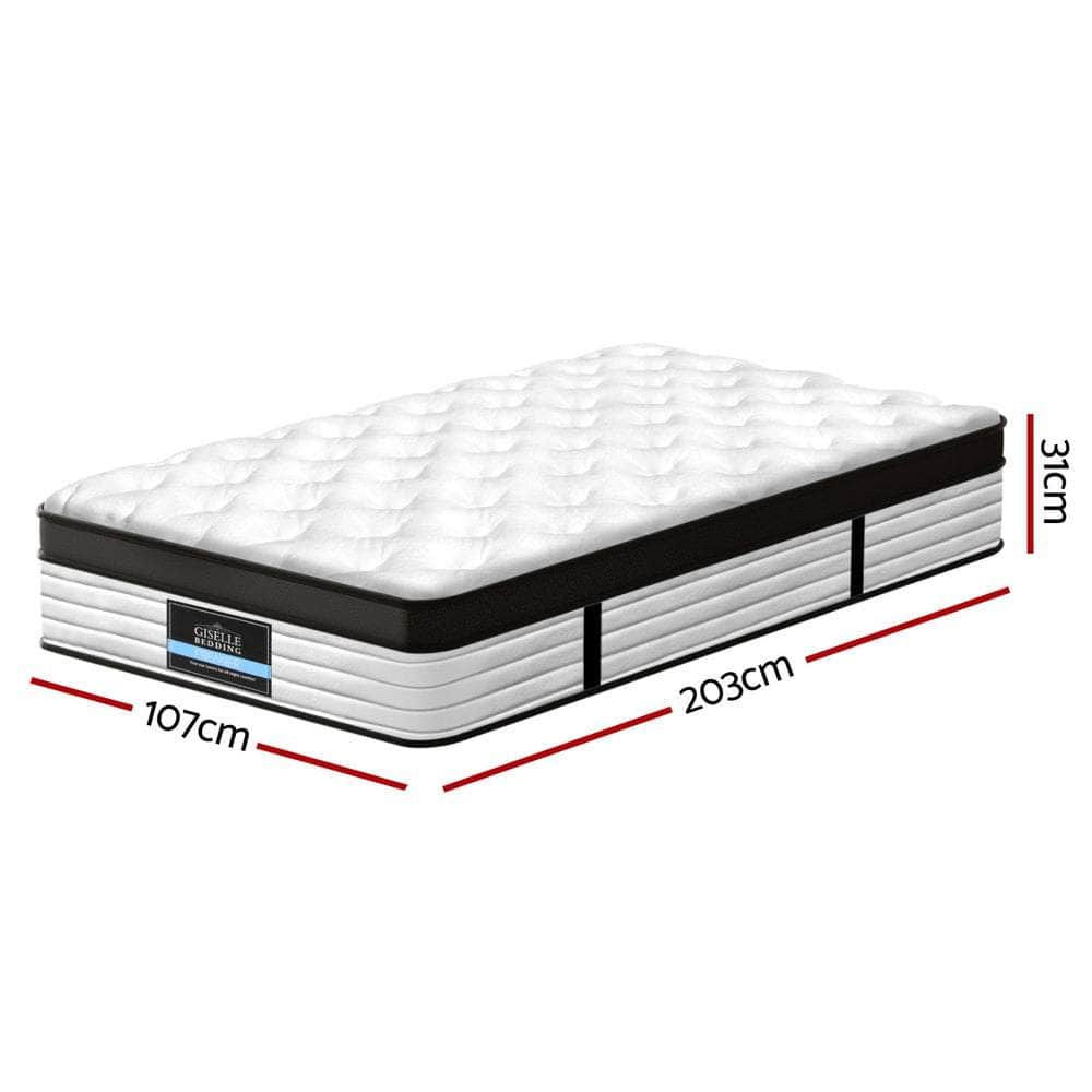 31cm Mattress Euro Top King Single - Durable, Long-Lasting Design