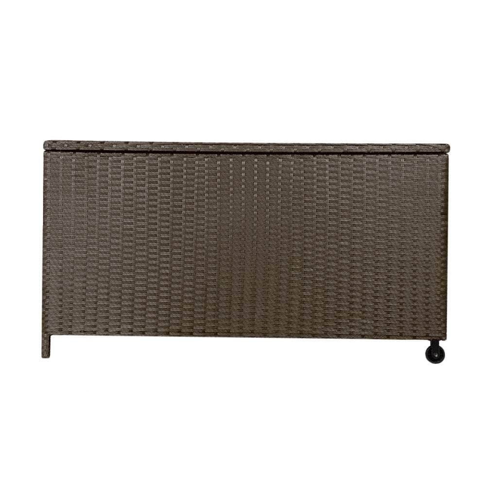 320L Outdoor Wicker Storage Box - Brown