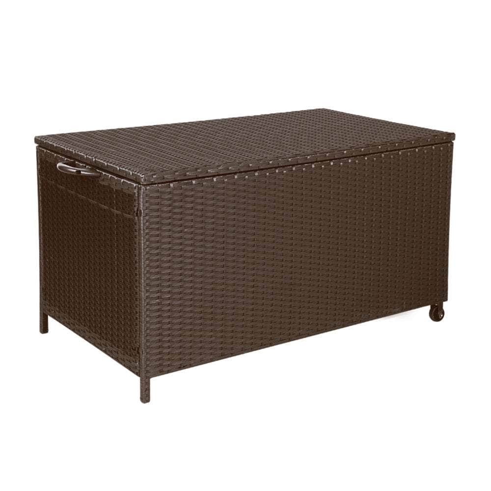 320L Outdoor Wicker Storage Box - Brown
