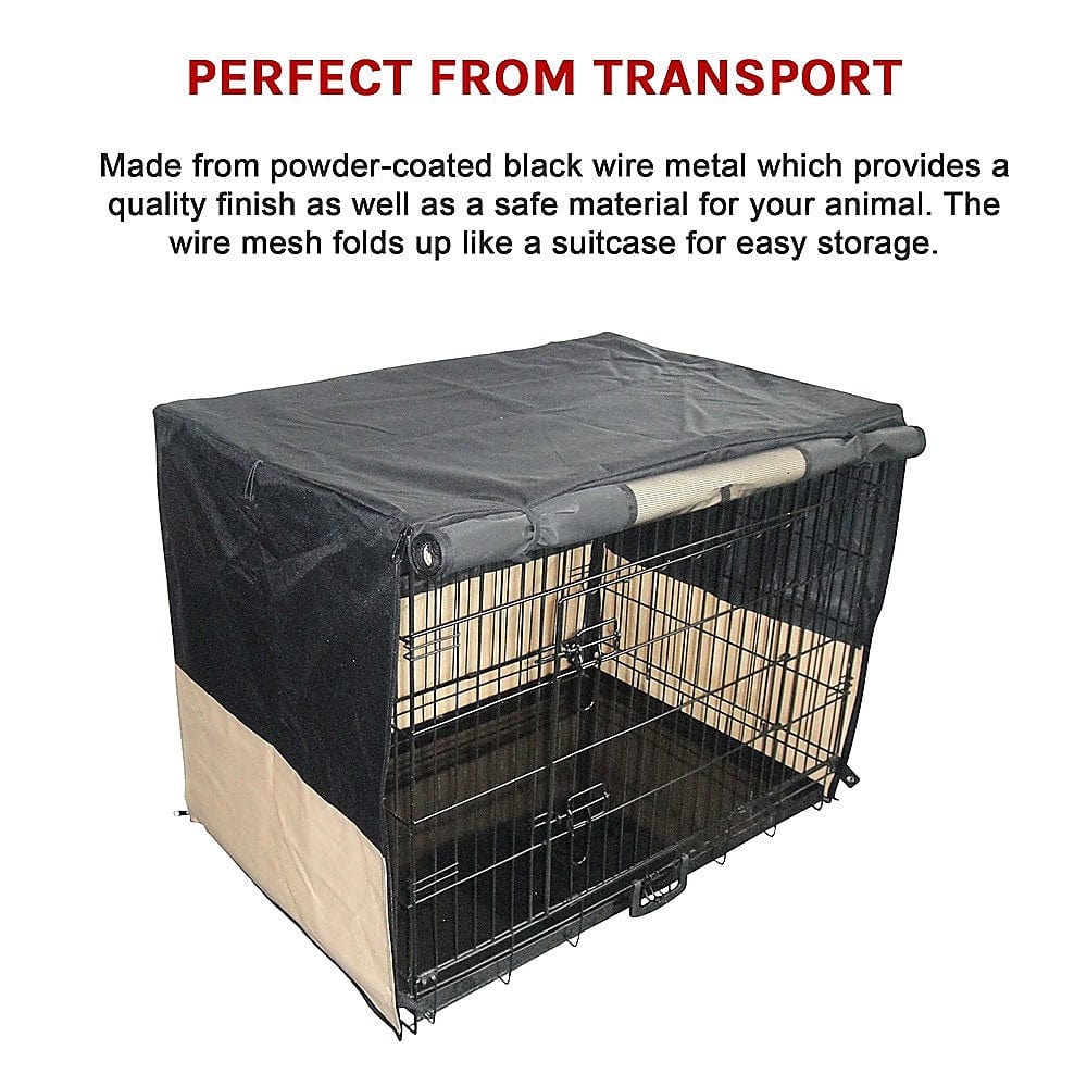 36" Pet Dog Crate with Waterproof Cover