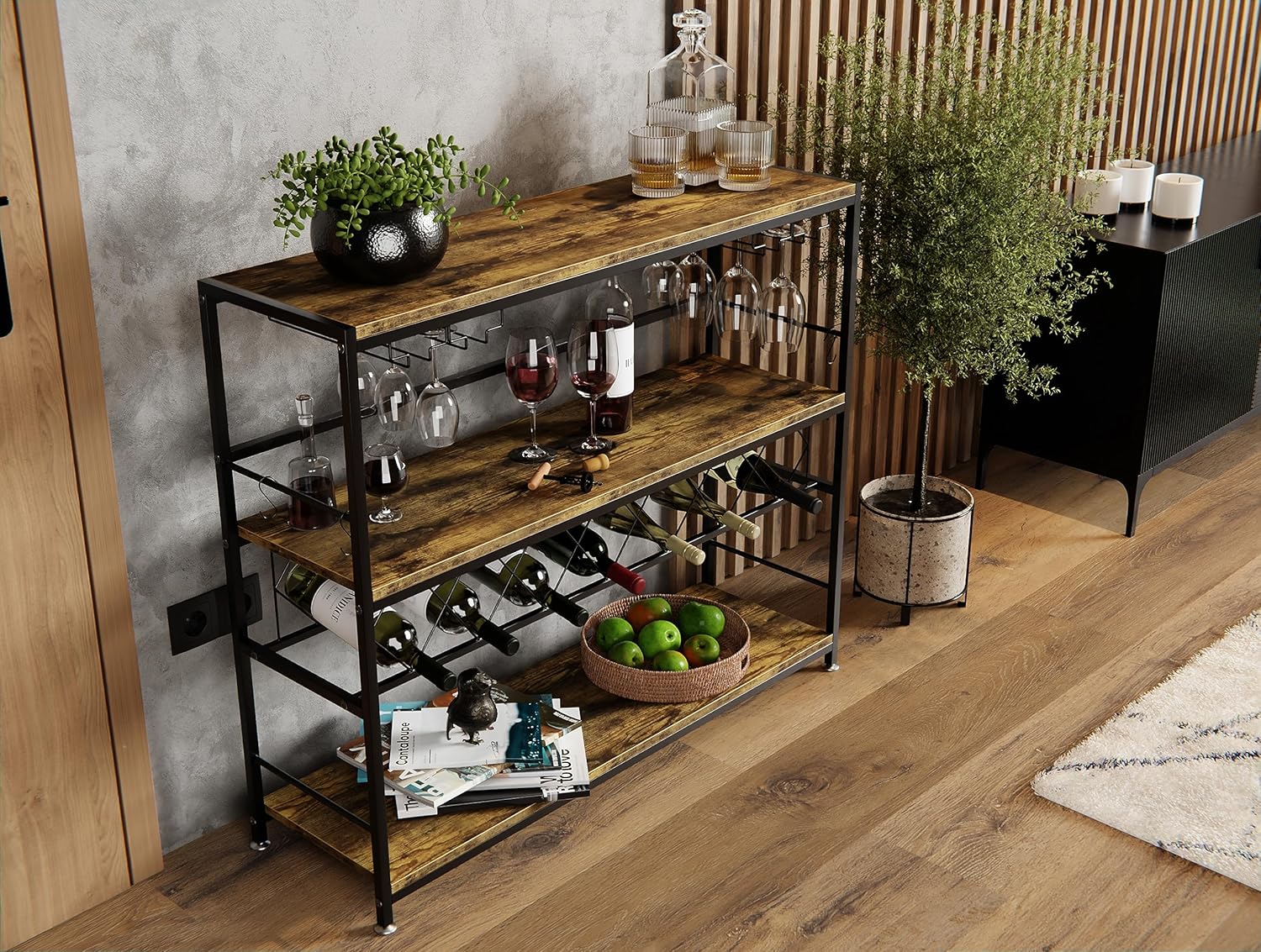 Wine Rack Large Storage 30x104x96cm
