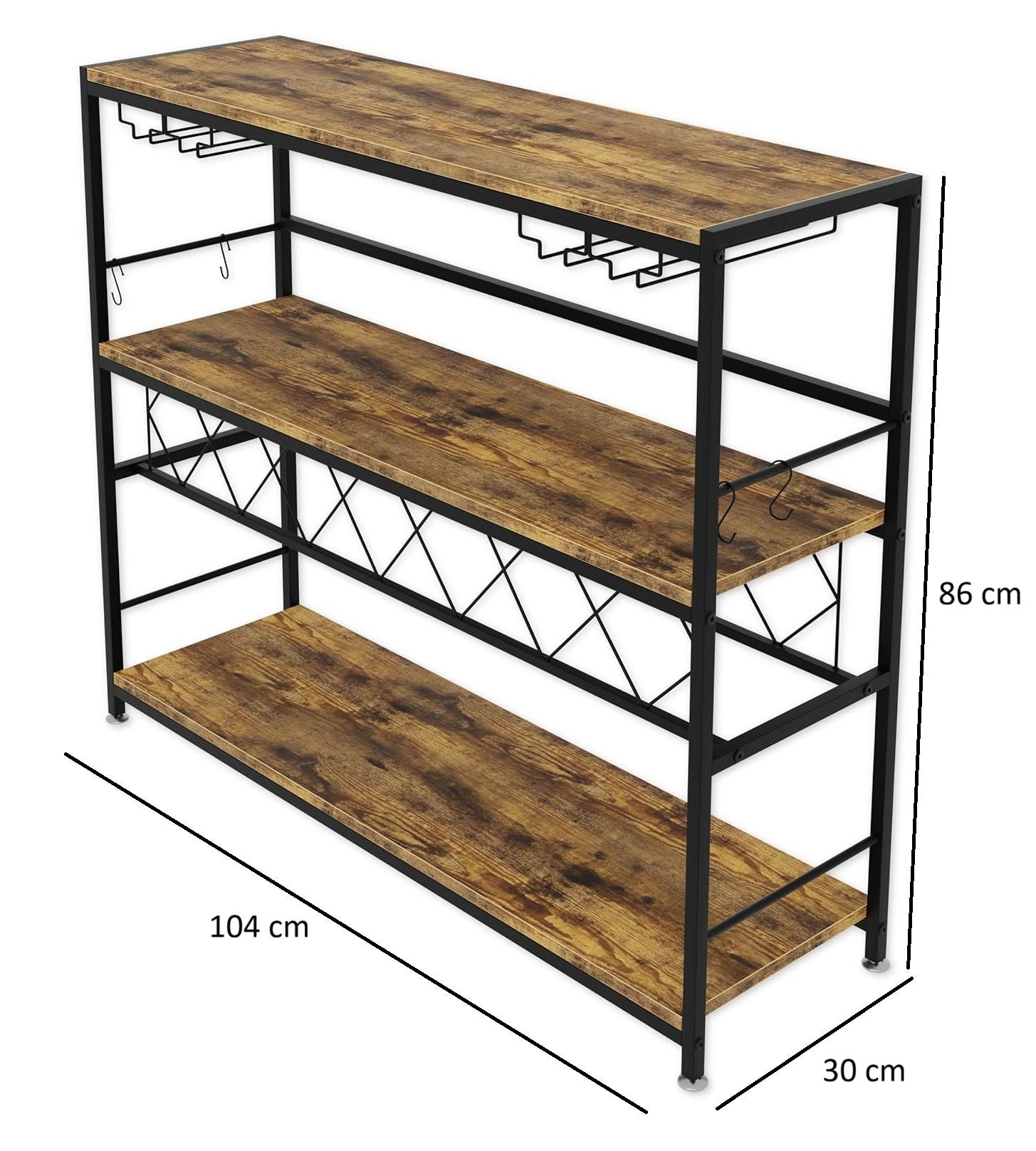 Wine Rack Large Storage 30x104x96cm