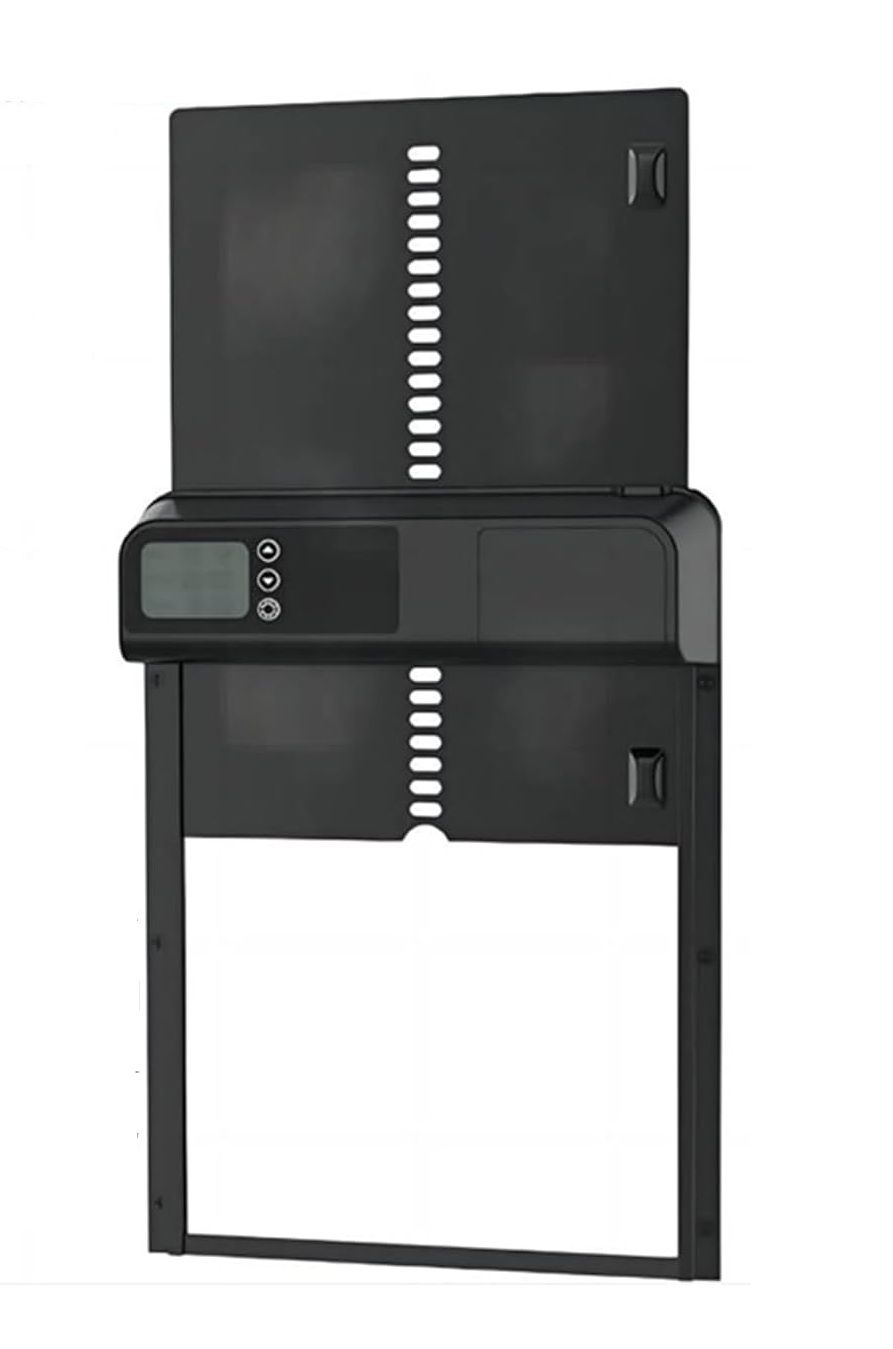 Waterproof Coops - CARLA HOME Automatic Chicken Coop Door With Timer & LCD Screen, Anti-Pinch Safety, Easy Battery Operation & Weatherproof For Outdoor 32x4x25cm