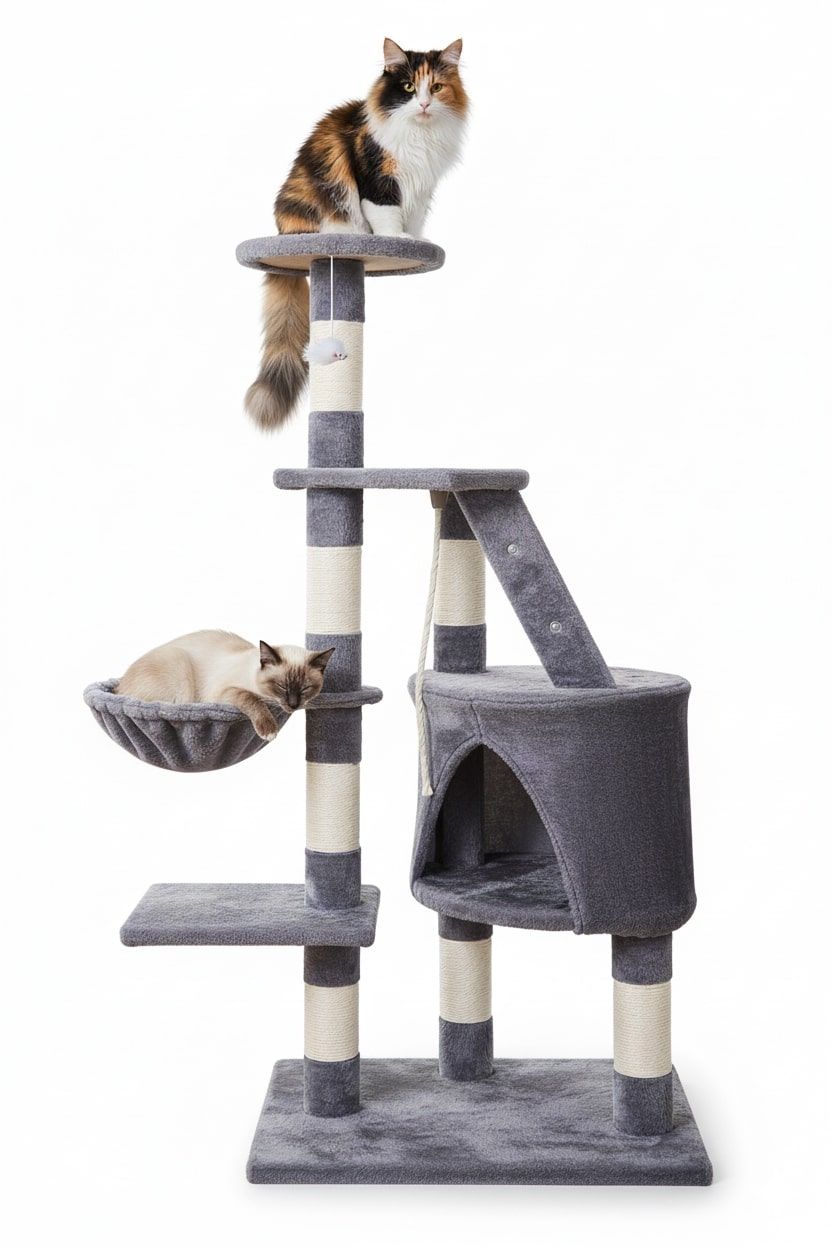 Cat Tree 120cm Multi Level 40x120x55cm