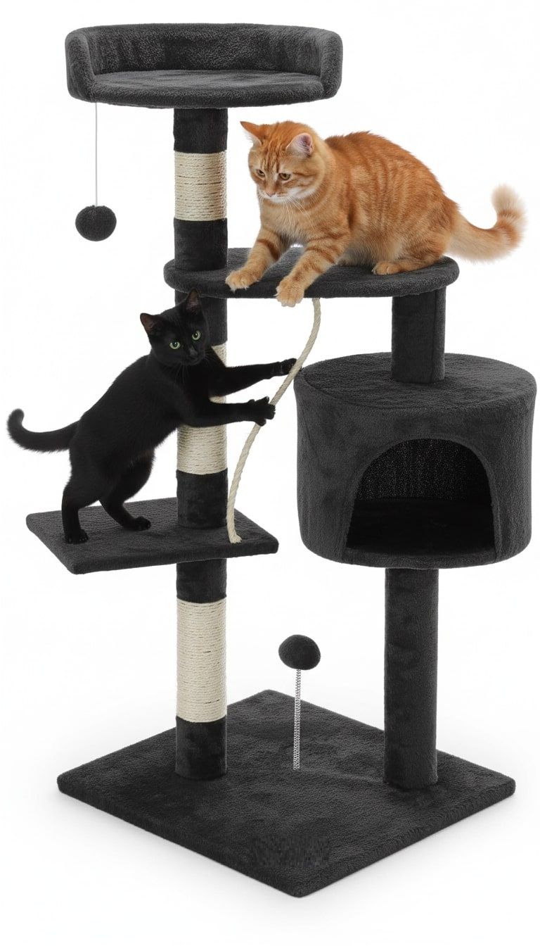 Cat Tree 140cm Indoor Climber 40x140x40cm