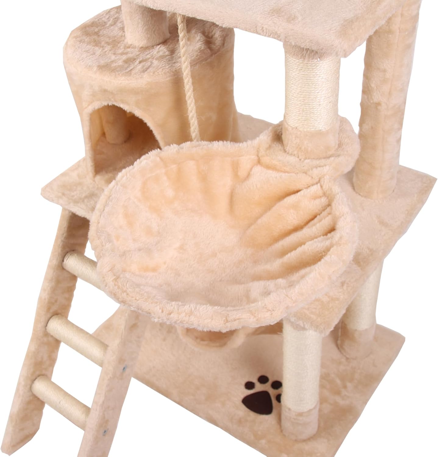 Cat Tree Tower Beige 70x141x40cm