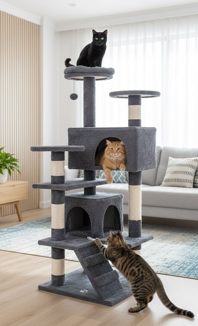 Cat Tree Tower Multi Level 50x134x50cm