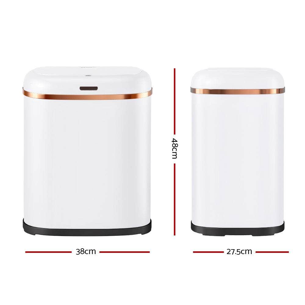 38L Motion Sensor Bin Rubbish Automatic White
