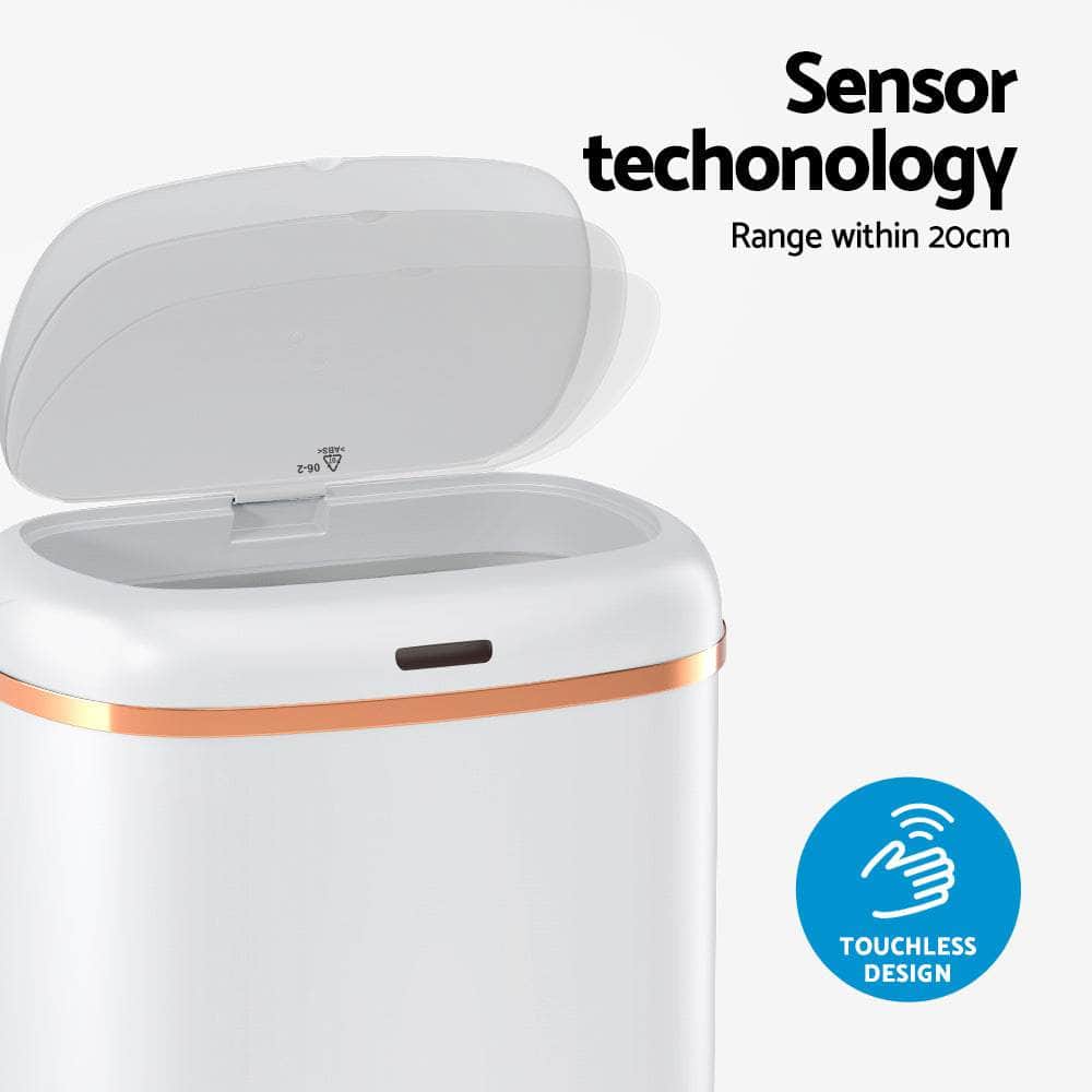 38L Motion Sensor Bin Rubbish Automatic White