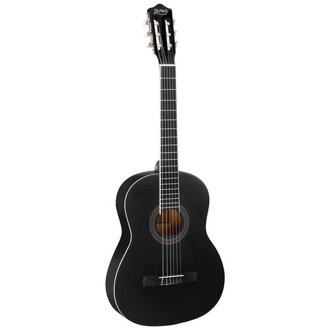 39 Inch Classical Guitar Wooden Body Nylon String Beginner Gift Black