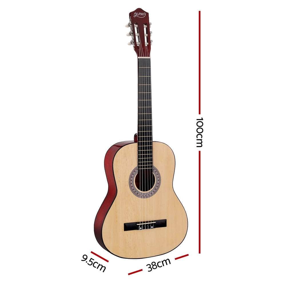 Natural colour - 39 Inch Classical Guitar Wooden Body Nylon String Beginner Gift Natural
