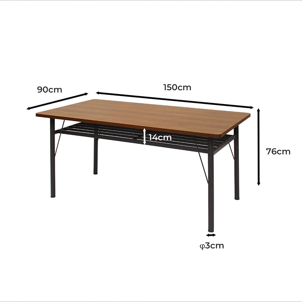 Functional Dining Table Storage Shelf 4-6 Seater 150cm  Adjustable | id13&14