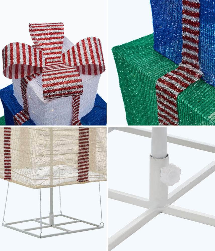 3D Christmas Light LED 142cm Gift Xmas Boxes 8 Effects