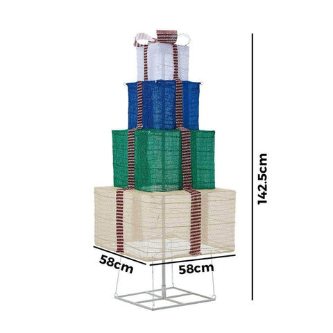 3D Christmas Light LED 142cm Gift Xmas Boxes 8 Effects