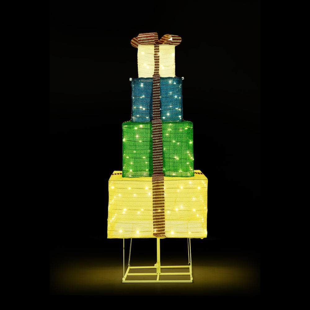 3D Christmas Light LED 142cm Gift Xmas Boxes 8 Effects