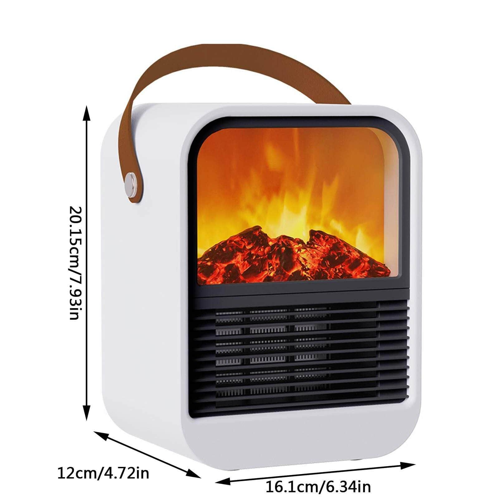 3D Flame Heater Office Desktop Heater Small Electric Heater for Home Quick