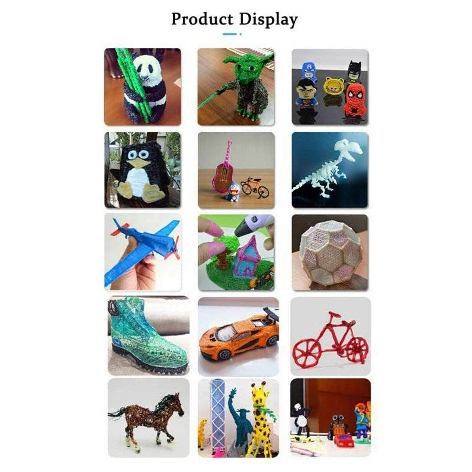 3D Printing Pen LCD Screen 3 Filaments Kids Gift