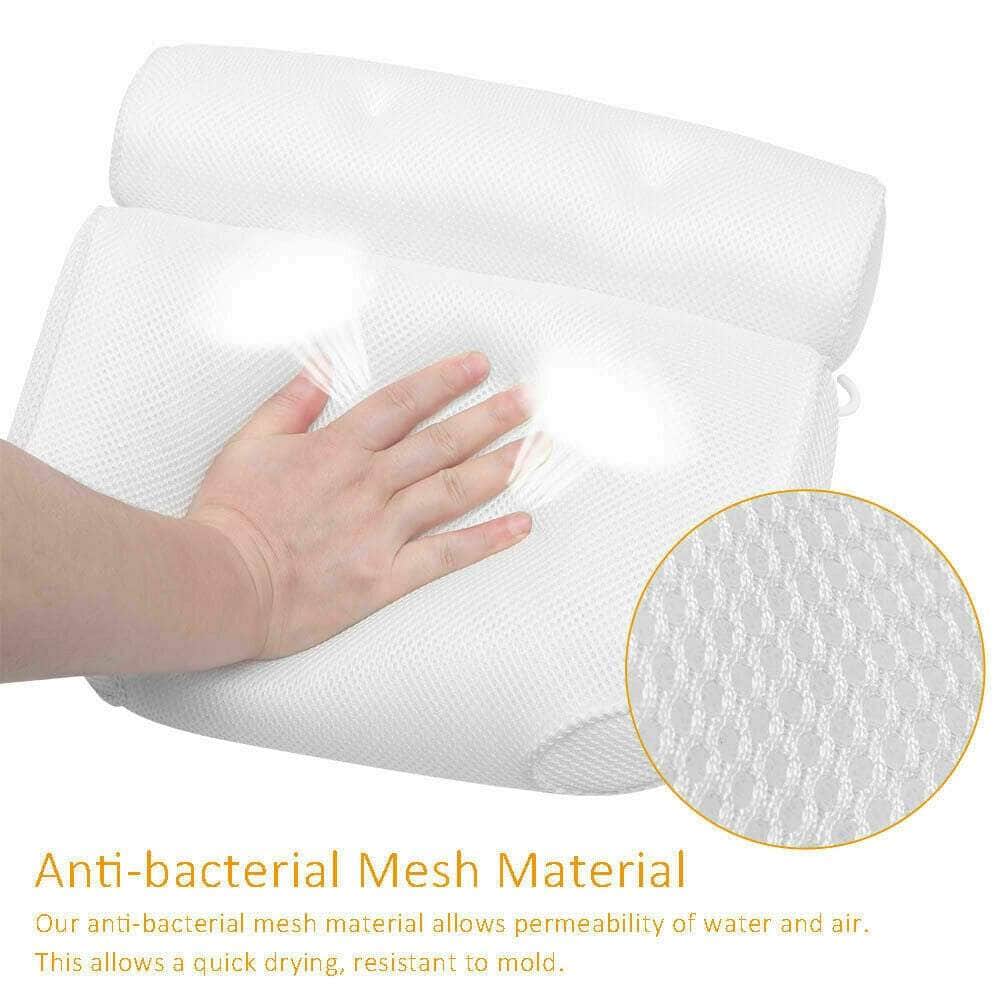 3D Spa Mesh Bath Pillow Neck and Back Support