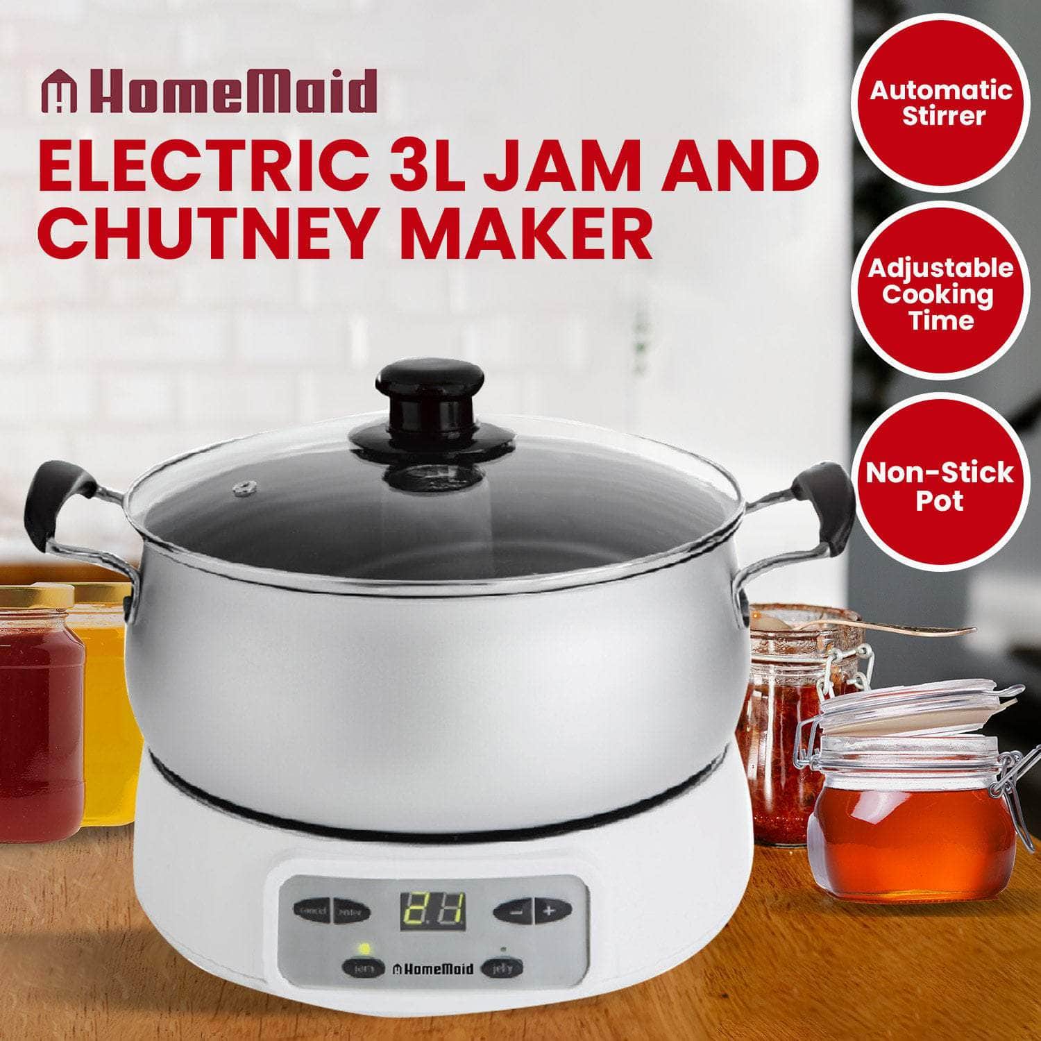 3L Electric Jam & Chutney Maker by Homemaid