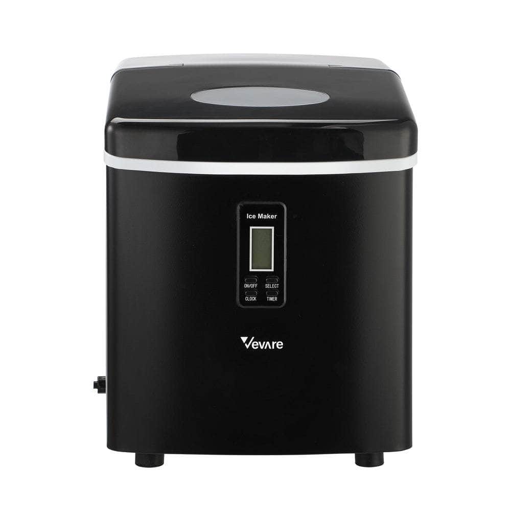 3L Portable Ice Maker with Ice Cube Scoop 15kg Black