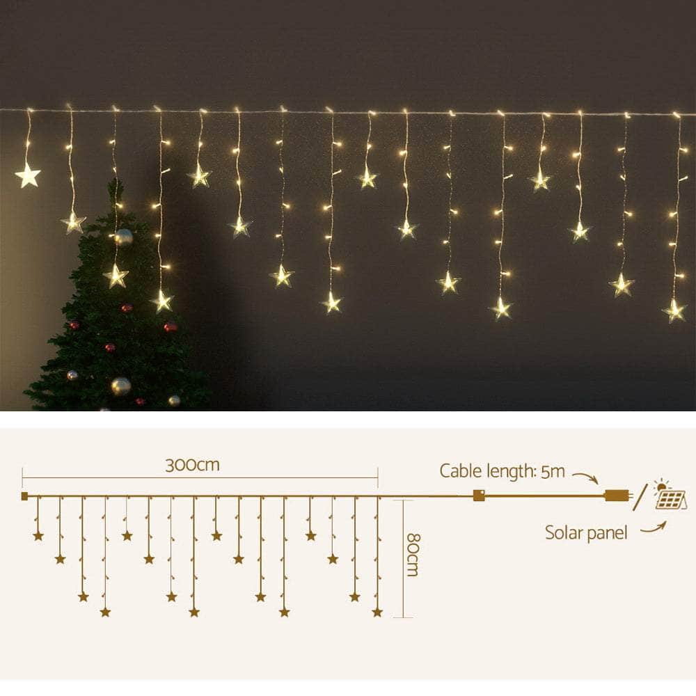 3M Christmas Icicle Lights with 80 Solar-Powered LEDs