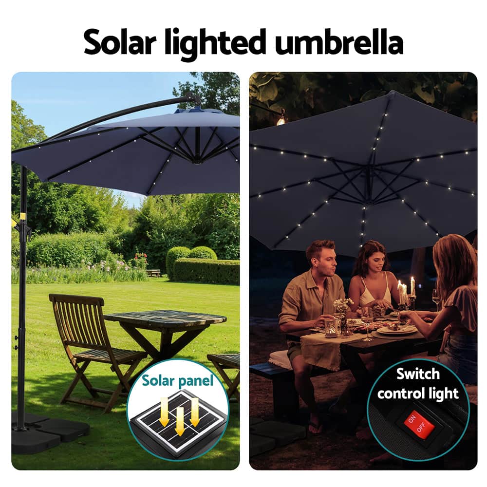 3M Outdoor Cantilever Umbrella with LED Base