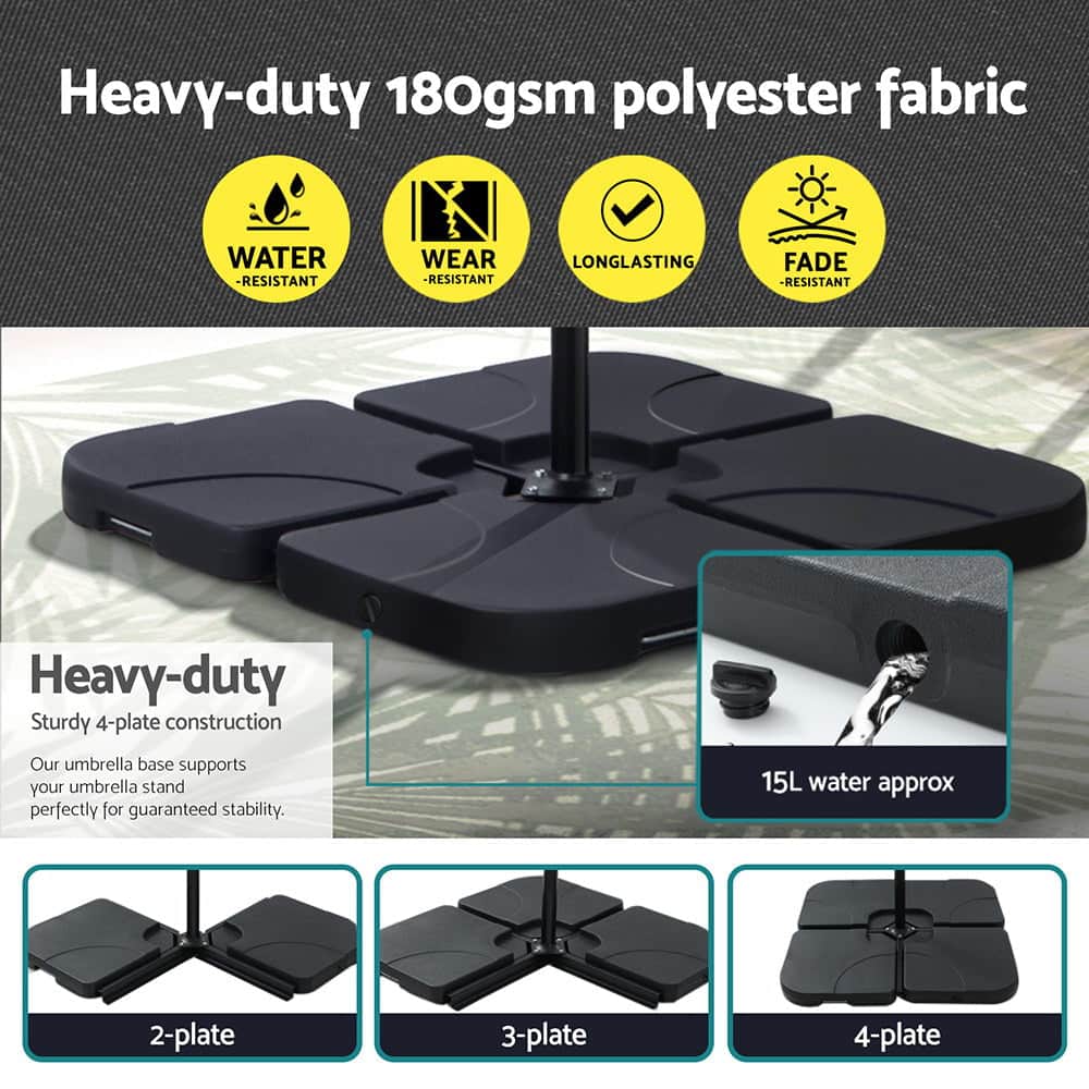 3M Outdoor Cantilever Umbrella with LED Base