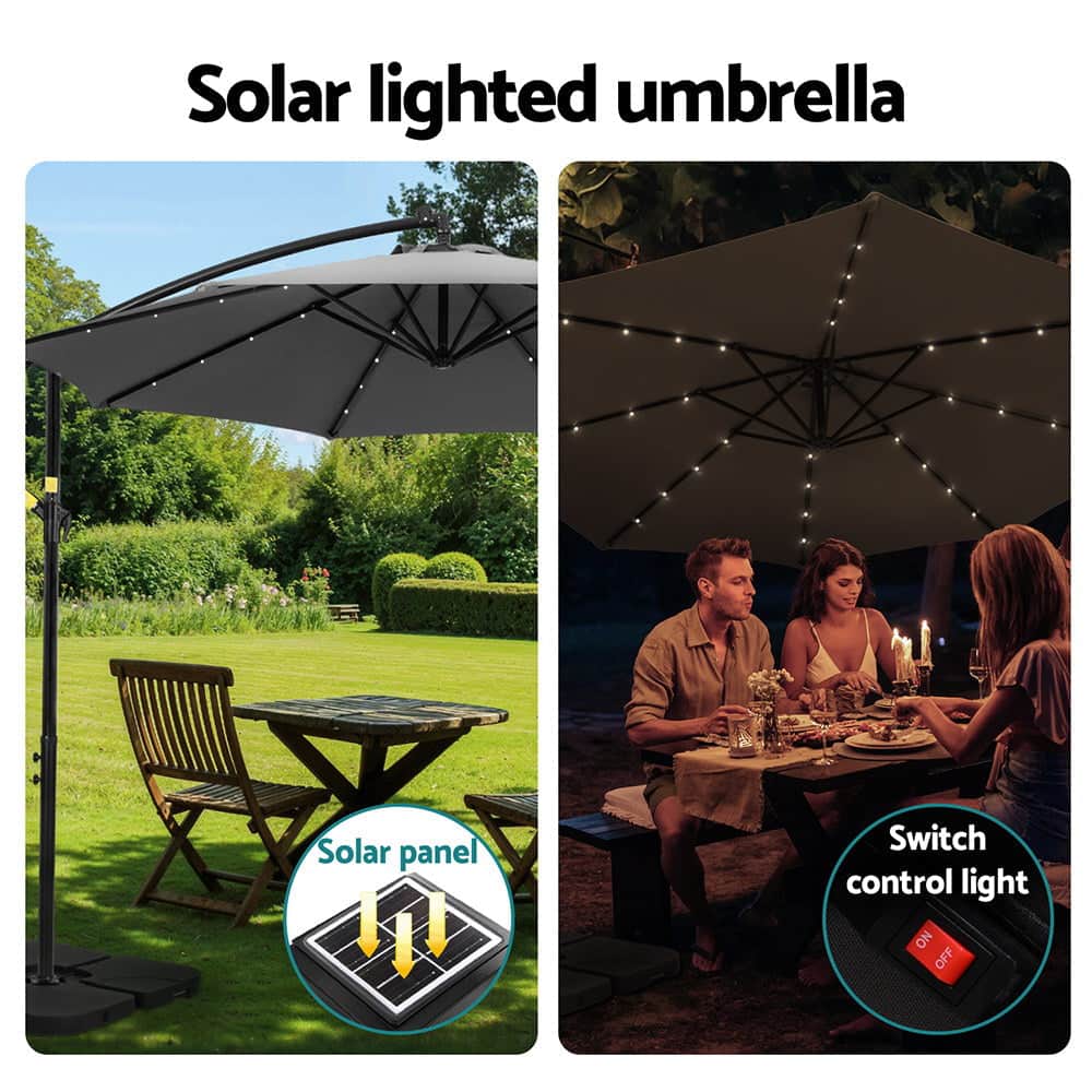 3M Outdoor Cantilever Umbrella with LED Base