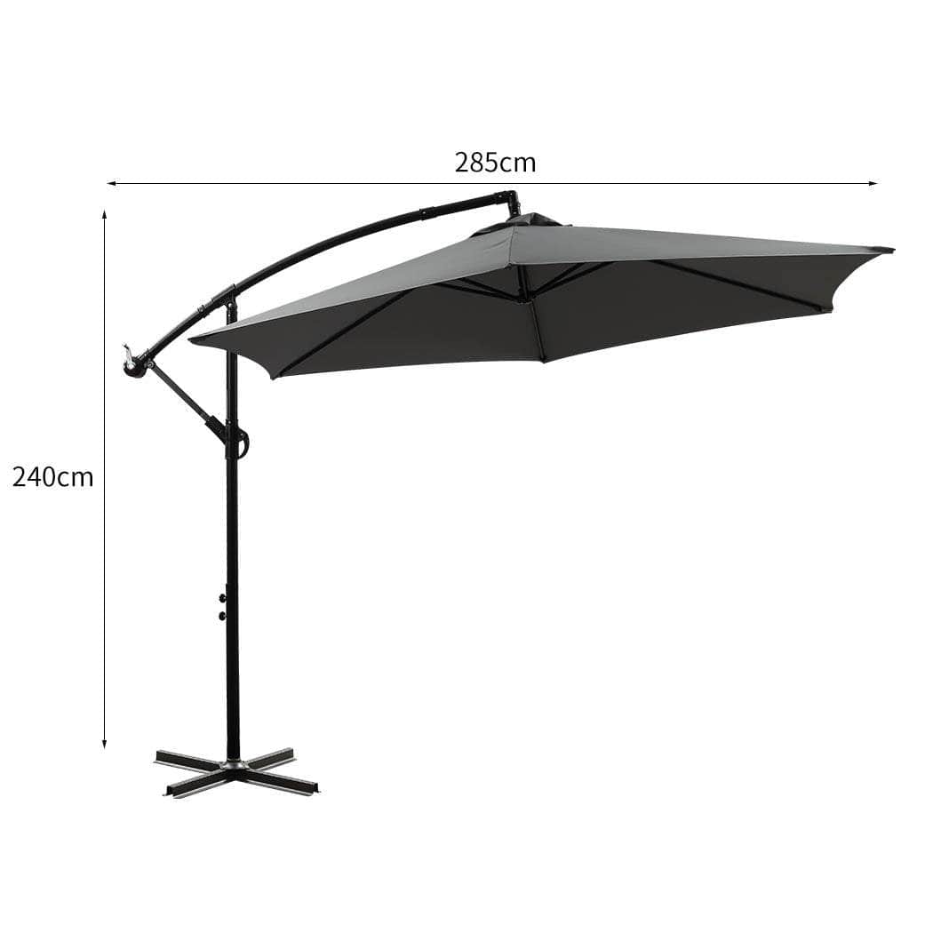 3M Outdoor Umbrella Cantilever Grey Without Base
