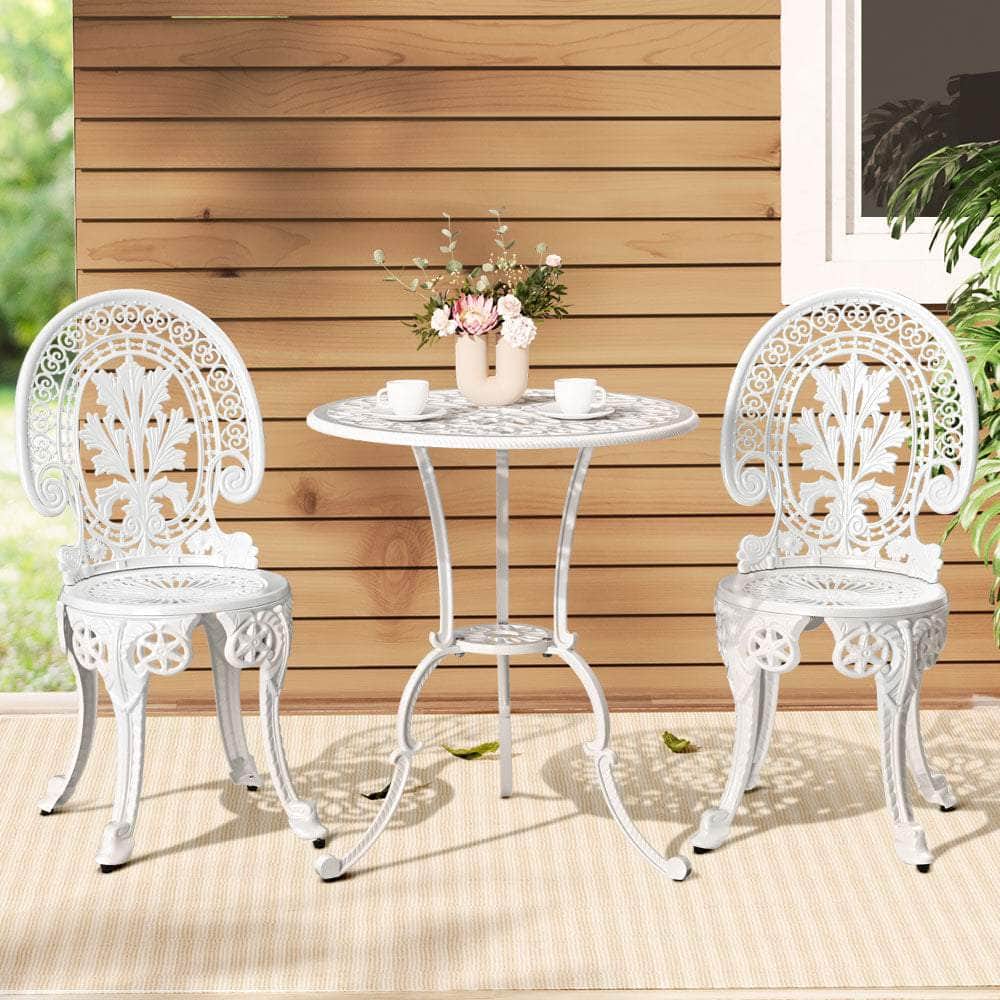 3Pc Patio Bistro Set - Aluminium Bronze