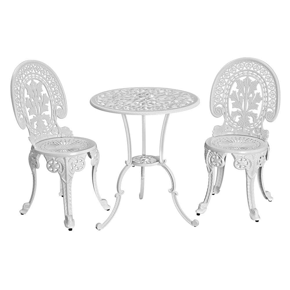 3Pc Patio Bistro Set - Aluminium Bronze