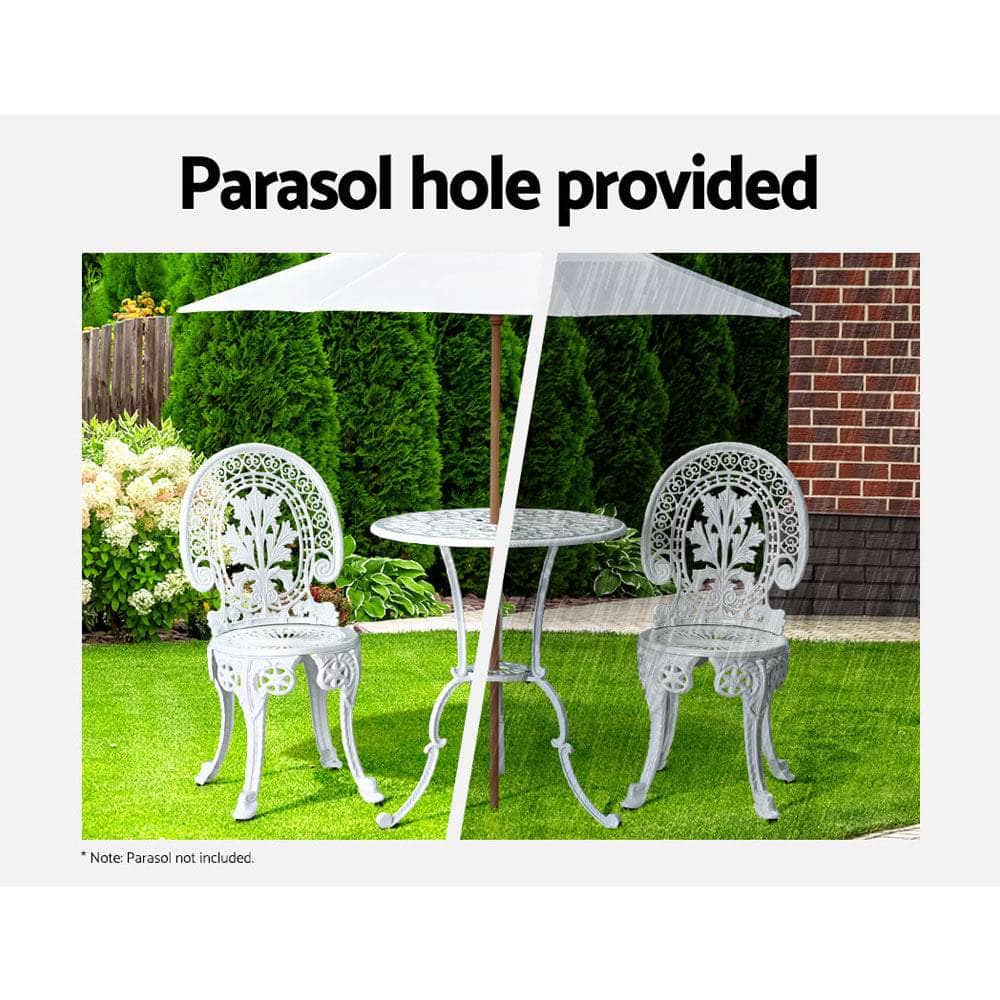 3Pc Patio Bistro Set - Aluminium Bronze