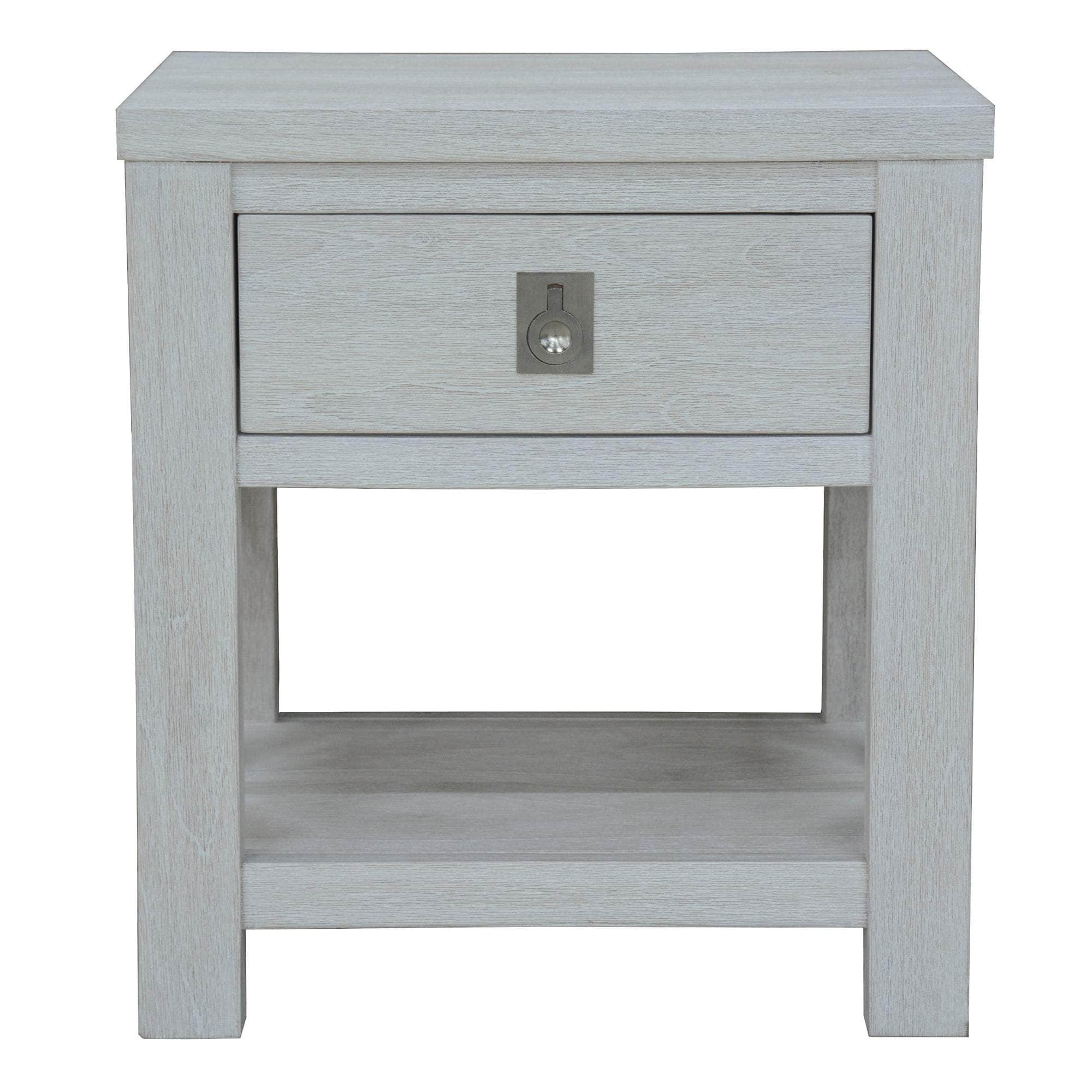 3Pc Set 2 Bedside Tallboy Storage Cabinet Side End Table White Wash