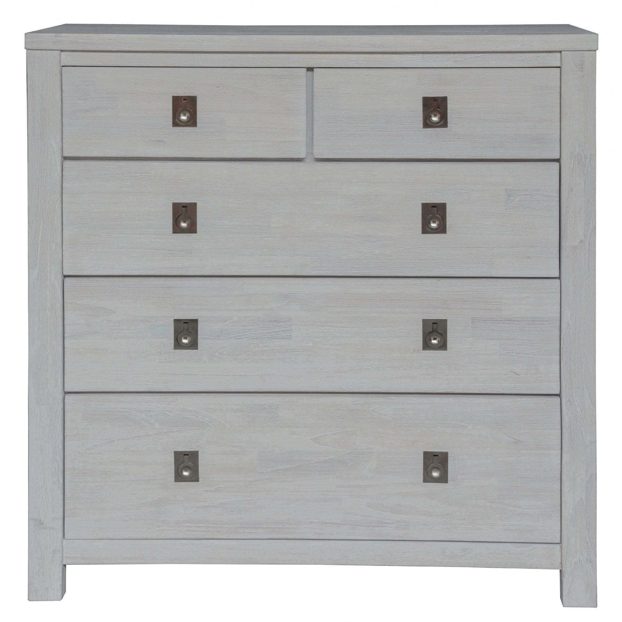 3Pc Set 2 Bedside Tallboy Storage Cabinet Side End Table White Wash