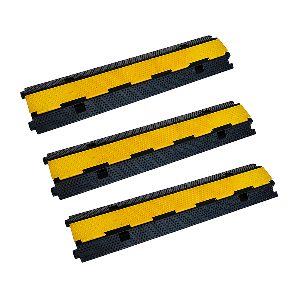 3Pcs 2-Cable Rubber Electrical Wire Cover Heavy Duty Protector