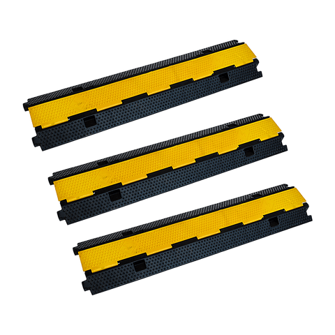 3Pcs 2-Cable Rubber Electrical Wire Cover Heavy Duty Protector