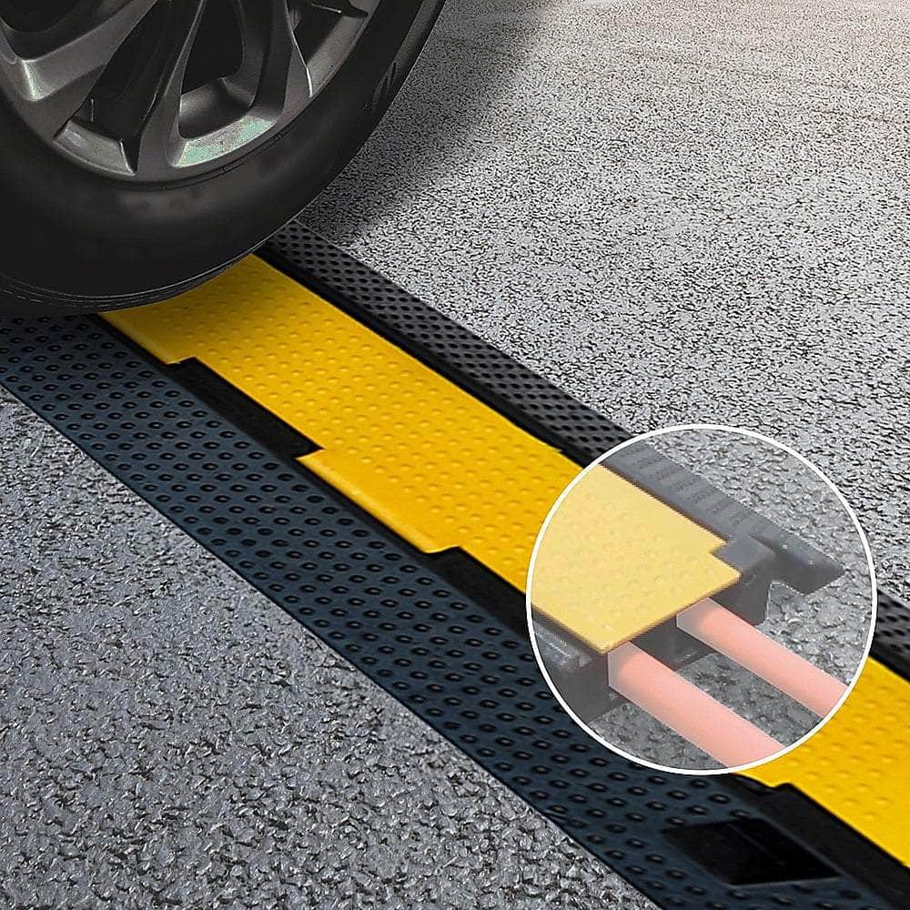 3Pcs 2-Cable Rubber Electrical Wire Cover Heavy Duty Protector