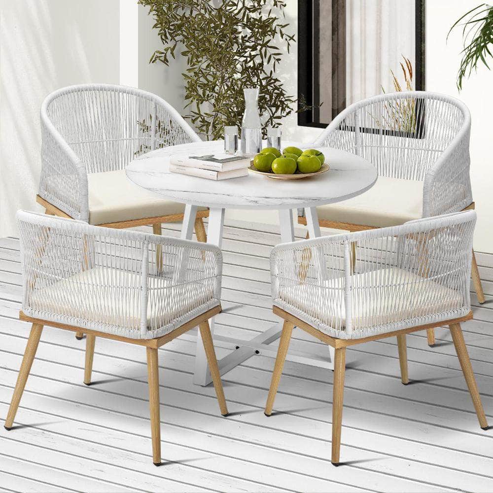 3PCS/5PCS Outdoor Dining Set Table&Chairs Bistro Set