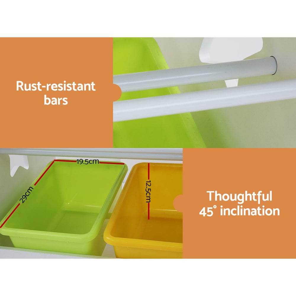 3Pcs Kids Table And Chairs Set Children Furniture Play Toys Storage Box